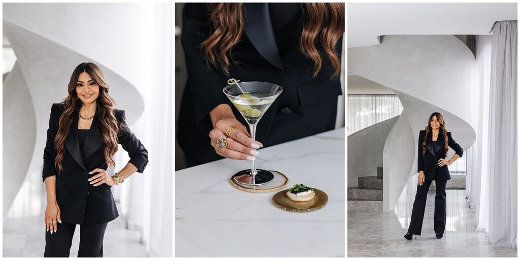 High-end personal branding images for a female business owner.