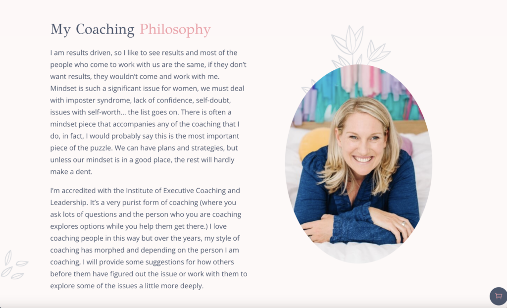 website photography for Emma McQueen